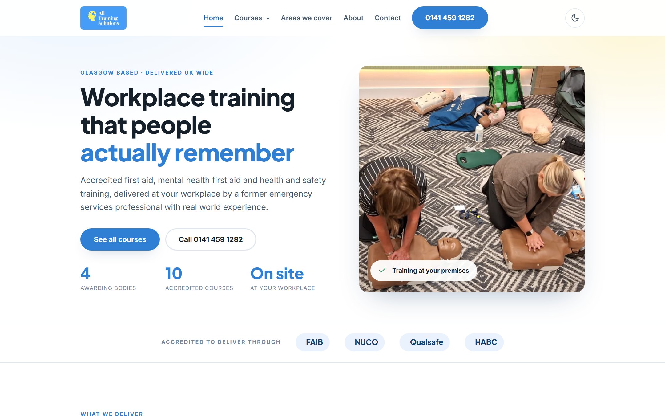 All Training Solutions website